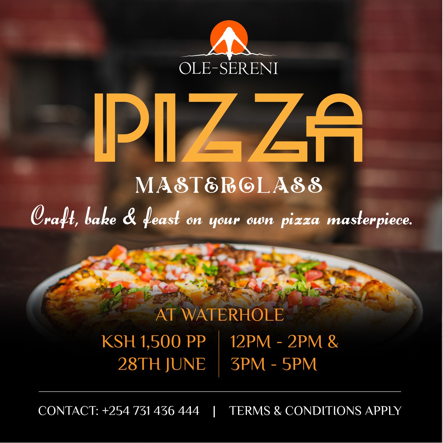 Learn the art of pizza-making and enjoy your own creation this 28th June at The Waterhole. Whether you're a beginner or a budding chef, this experience promises fun, flavour, and a feast you’ve made yourself.28th June 2025 | Waterhole
Ksh. 1,500 | 12PM - 2PM & 3 PM - 5PM
RSVP: +254 731 436 444.#OleSereni #PizzaMasterclass #BestHotelInNairobi