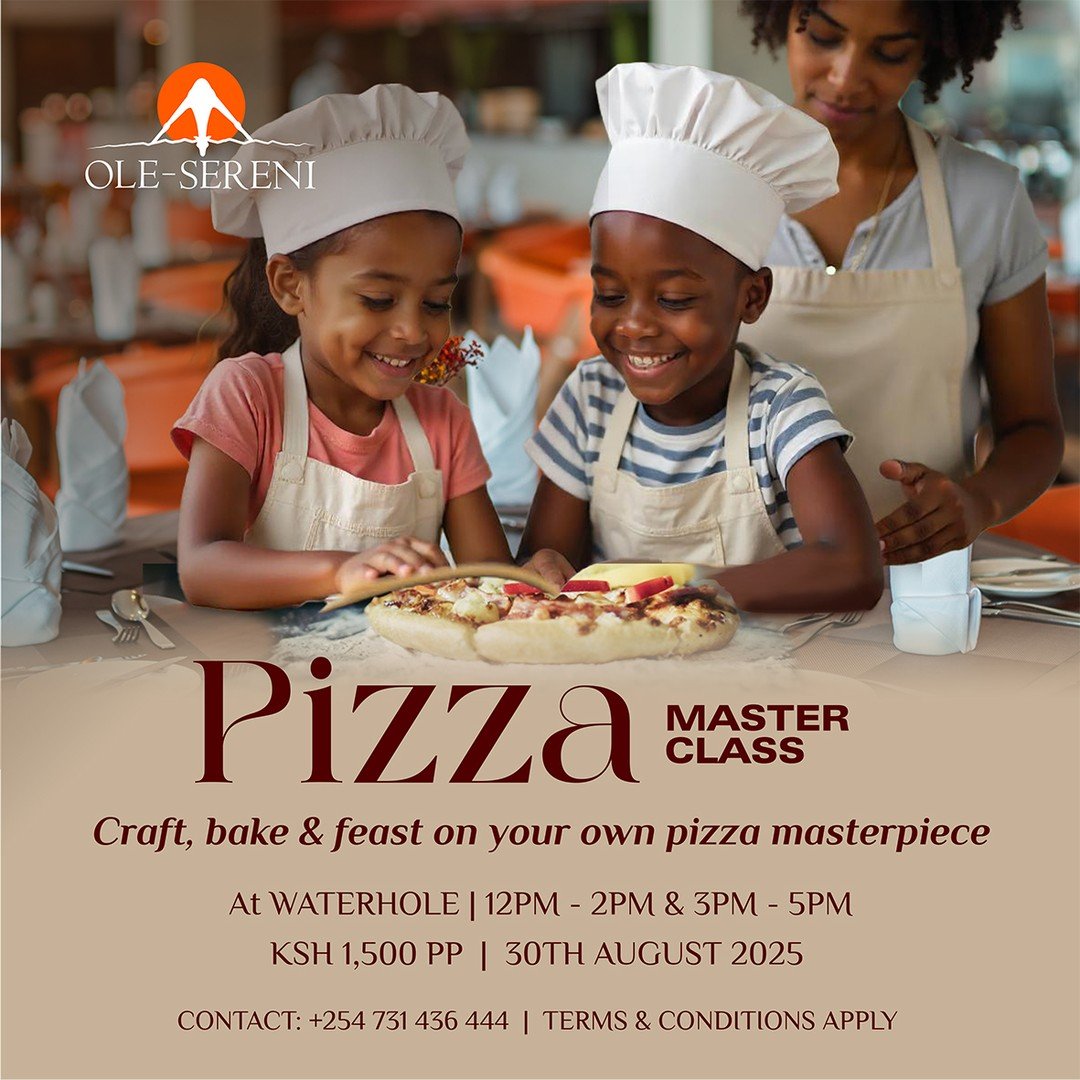 Join us at Waterhole for our 4th edition of Pizza Masterclass where you’ll knead, top, bake, and feast on your very own pizza creation. It’s the perfect Saturday afternoon for pizza lovers and families alike.
To reserve a spot, call +254 731 436444.
#OleSereni #PizzaMasterclass #BestHotelInNairobi