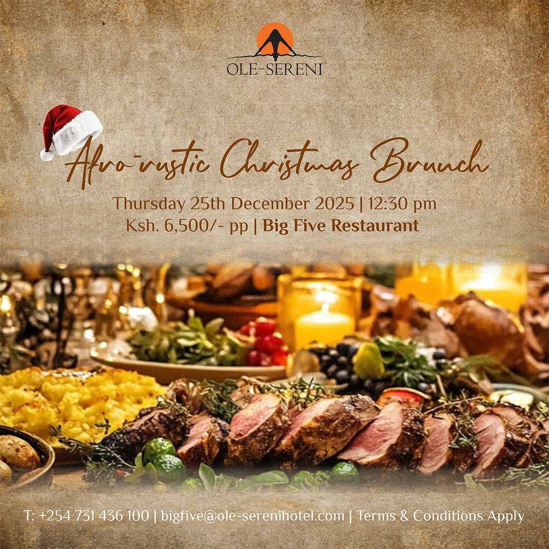 Celebrate Christmas Day the Ole-Sereni way with a vibrant Afro-inspired brunch at Big Five Restaurant. From live cooking stations to festive favourites, our chefs at Big Five have prepared a delightful festive experience for you.

To reserve a table, call +254 731 436100. 

#OleSereni #AfrorusticChristmasBrunch #BigFiveRestaurant