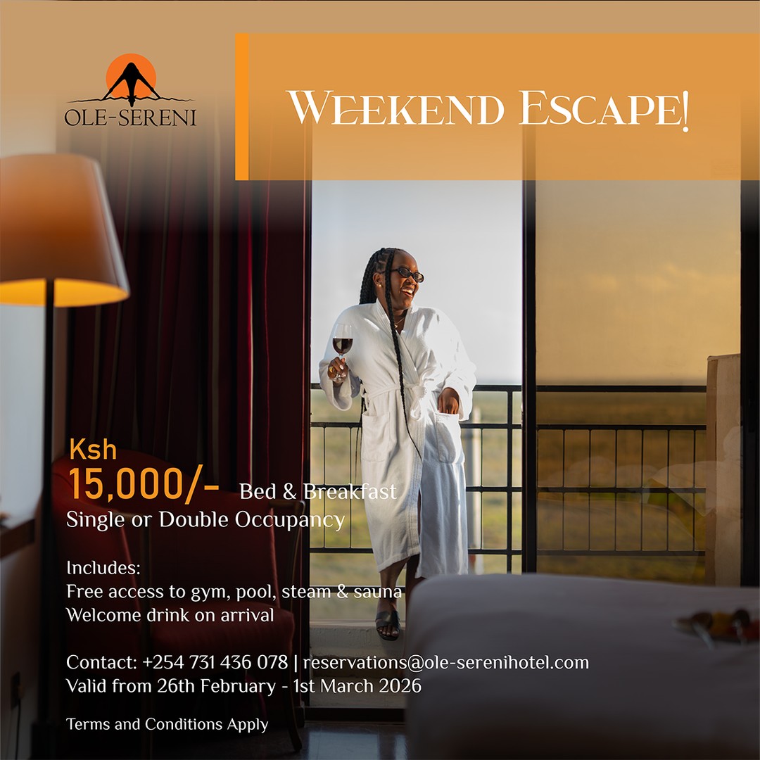 There’s something about the last weekend of the month that calls for a soft reset. From wellness moments to exceptional dining and the simple joy of unwinding in a beautiful space, it's the perfect way to end the month.
Ksh. 15,000 | Single/Double Occupancy
Bed & Breakfast
Access to gym, pool, steam and sauna
Welcome Drink
To book a stay, call +254 731 436078 | reservations@ole-serenihotel.com
#OleSereni #WeekendEscape #BestHotelInNairobi