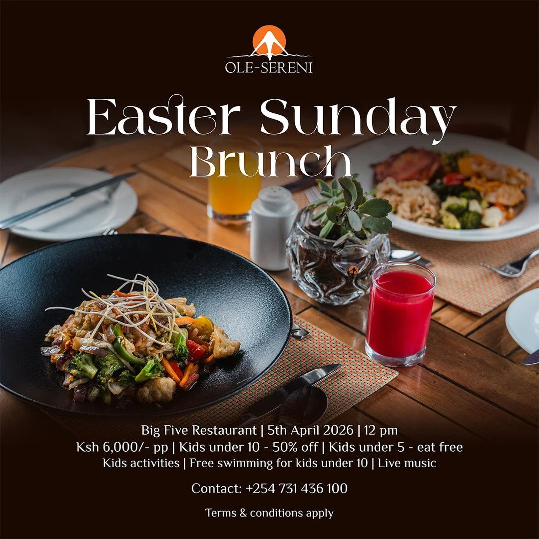 Our Easter Sunday Brunch at Big Five Restaurant brings together everything you love from beautifully curated dishes, great energy, and a setting that makes you want to stay just a little longer. If Easter Sunday had a signature experience, this would be it. 

To reserve a table, call +254 731 436100.

#OleSereni #BigFiveRestaurant #EasterSundayBrunch