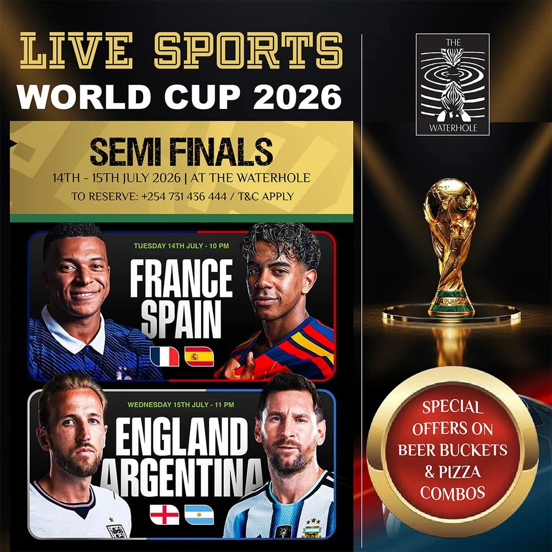 The FIFA World Cup Semi Finals are set, and there's no better place to catch every thrilling moment than the Waterhole. Big screen, unbeatable atmosphere, ice-cold drinks, and special offers.
To reserve a table, call +254 731 436444.
#OleSereni #Waterhole #BestHotelInNairobi