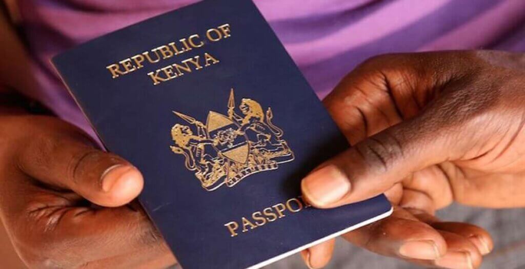 Kenya passport.