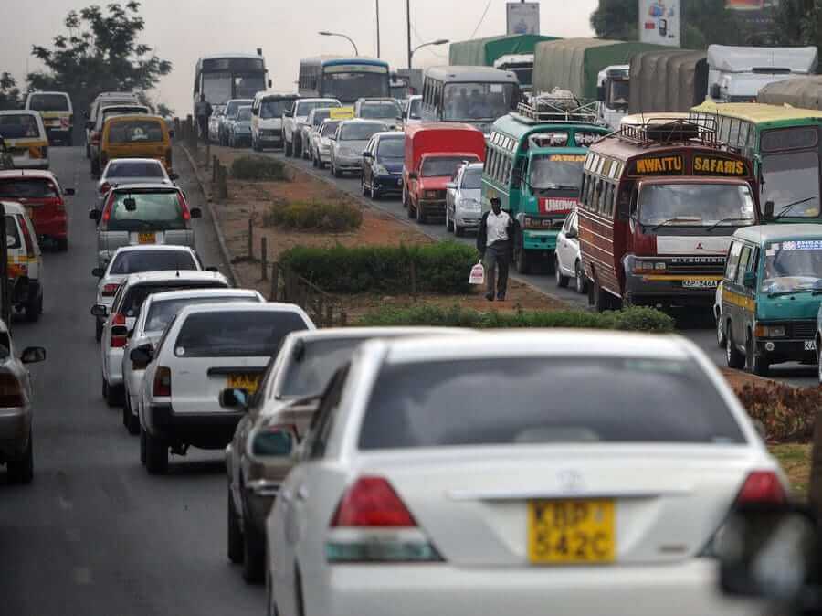 Personal cars in Nairobi.